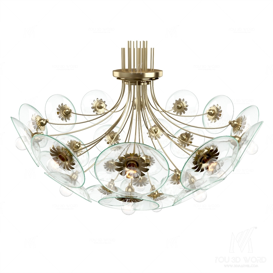 Pietro Chiesa Raro grande lampadario